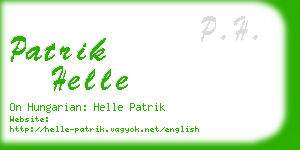 patrik helle business card